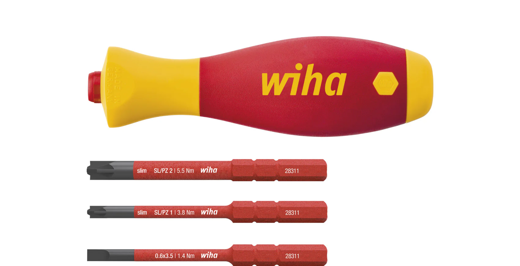 Wiha SoftFinish® electric slimVario Screwdriver Set, 4 Piece
