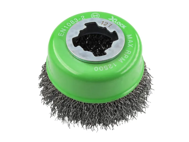 Faithfull X-LOCK Wire Cup Brush 75mm M14x2, 0.30mm Stainless Steel Wire - Image 2