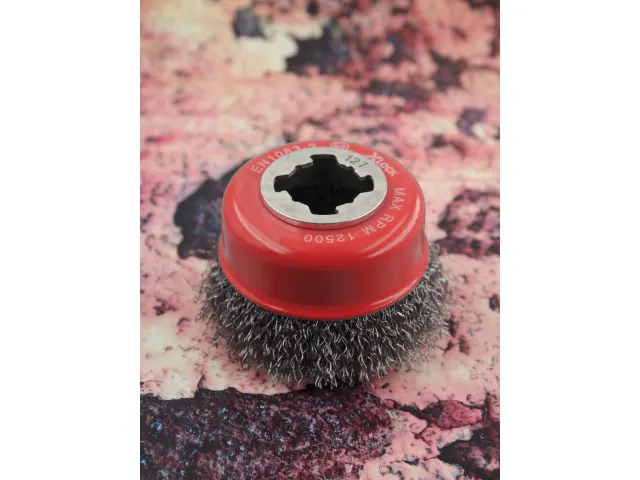 Faithfull X-LOCK Wire Cup Brush 75mm M14x2, 0.30mm Steel Wire - Image 3